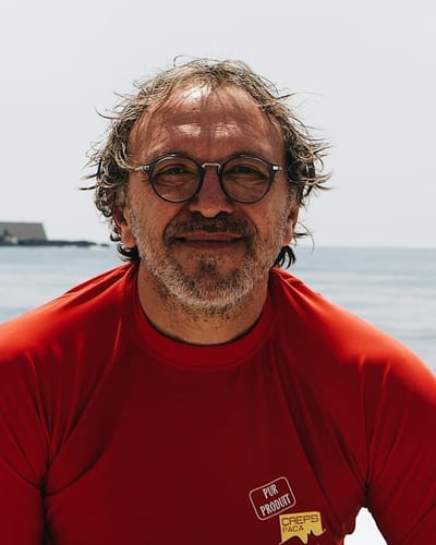 Captain George Fragkiskos at the helm of Leontia